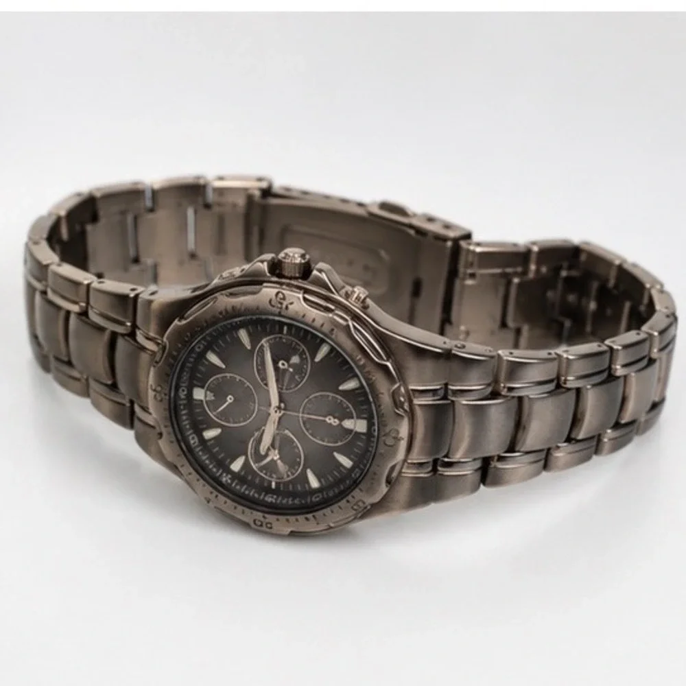 Armitron Mens Multi-Function Gunmetal Watch  Japanese Quartz  Water Resistant
